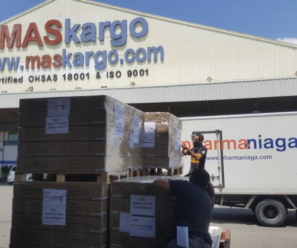 Medical equipment such as ventilators, which would go on to various hospitals in the country, being delivered by MASkargo in collaboration with Pharmaniaga